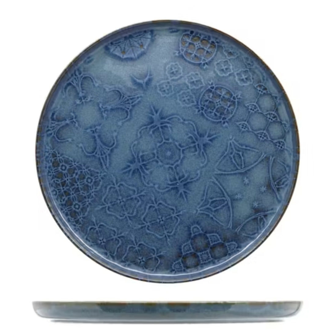 12 Piatti Piani Bordo Alto Ø 33 cm Azulejo MESA CERAMICS 22258